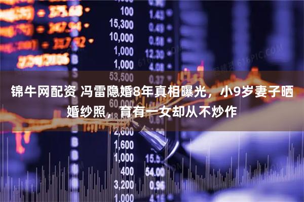 锦牛网配资 冯雷隐婚8年真相曝光，小9岁妻子晒婚纱照，育有一女却从不炒作